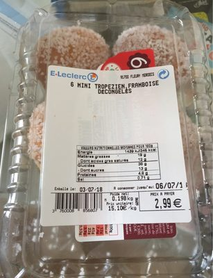 [3760008856807] LES DÉLICES DES 7 VALLÉES Mini Tropézienne Framboise 6 x 33 g