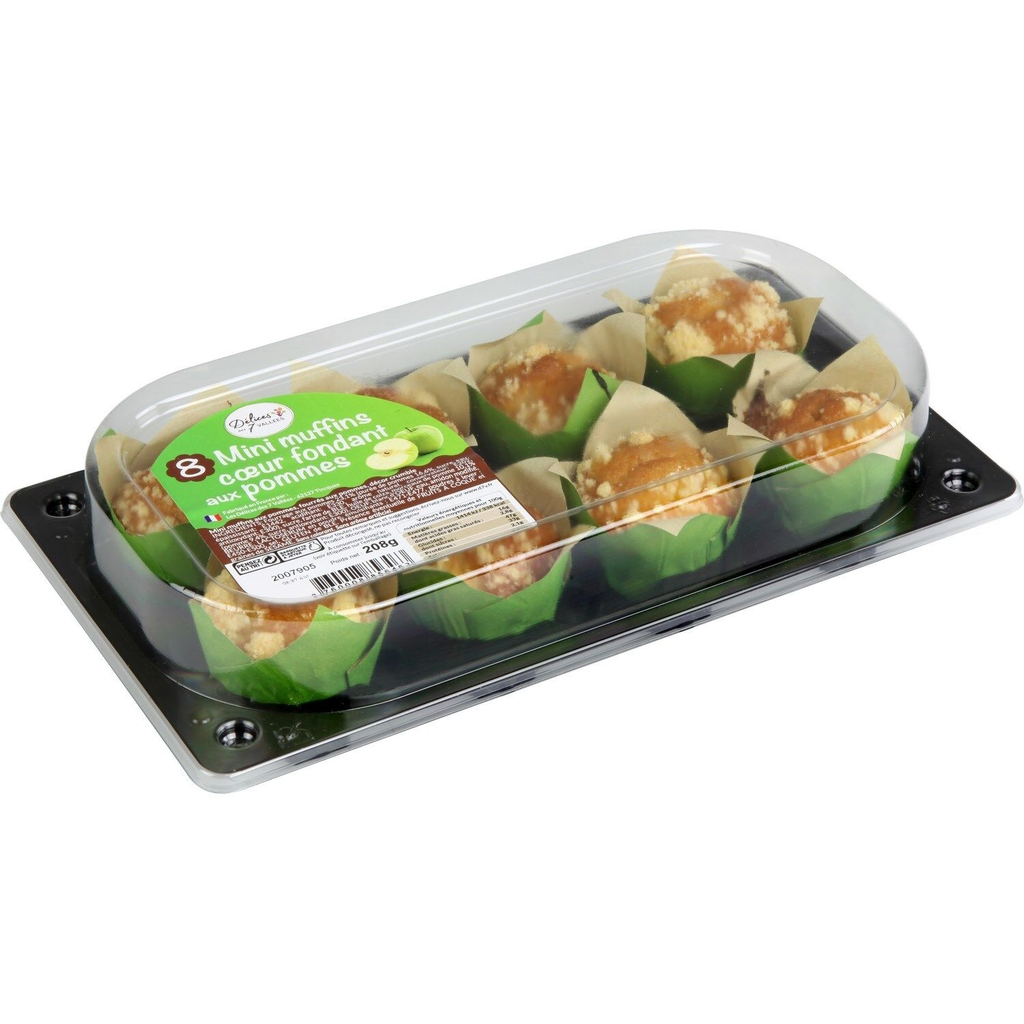 LES DELICES DES 7 VALLEES Mini Muffins Apple Fondant Heart 208 g