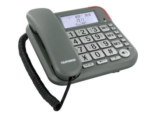 [3760009152045] TELEFUNKEN Telefone digital Cosi 501 cinzento