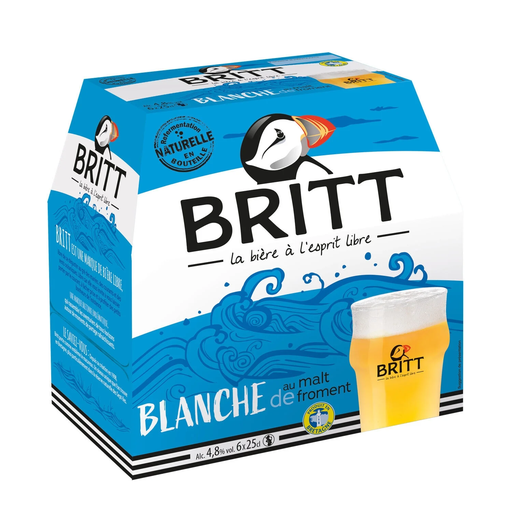 [3760010130551] BRITT Bière blanche 4,8° 6 x 25 cl