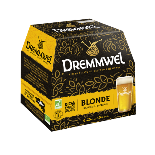 [3760010130698] DREMMWEL Organic Blonde Beer 6 x 25 cl
