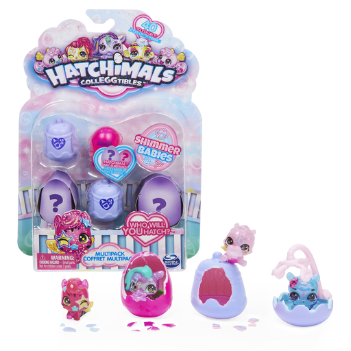 [0778988366721] HATCHIMALS COLLEGGTIBLES Coffret Multipack 4 S10 Shimmer Babies (Modèle Aléatoire) l'unité