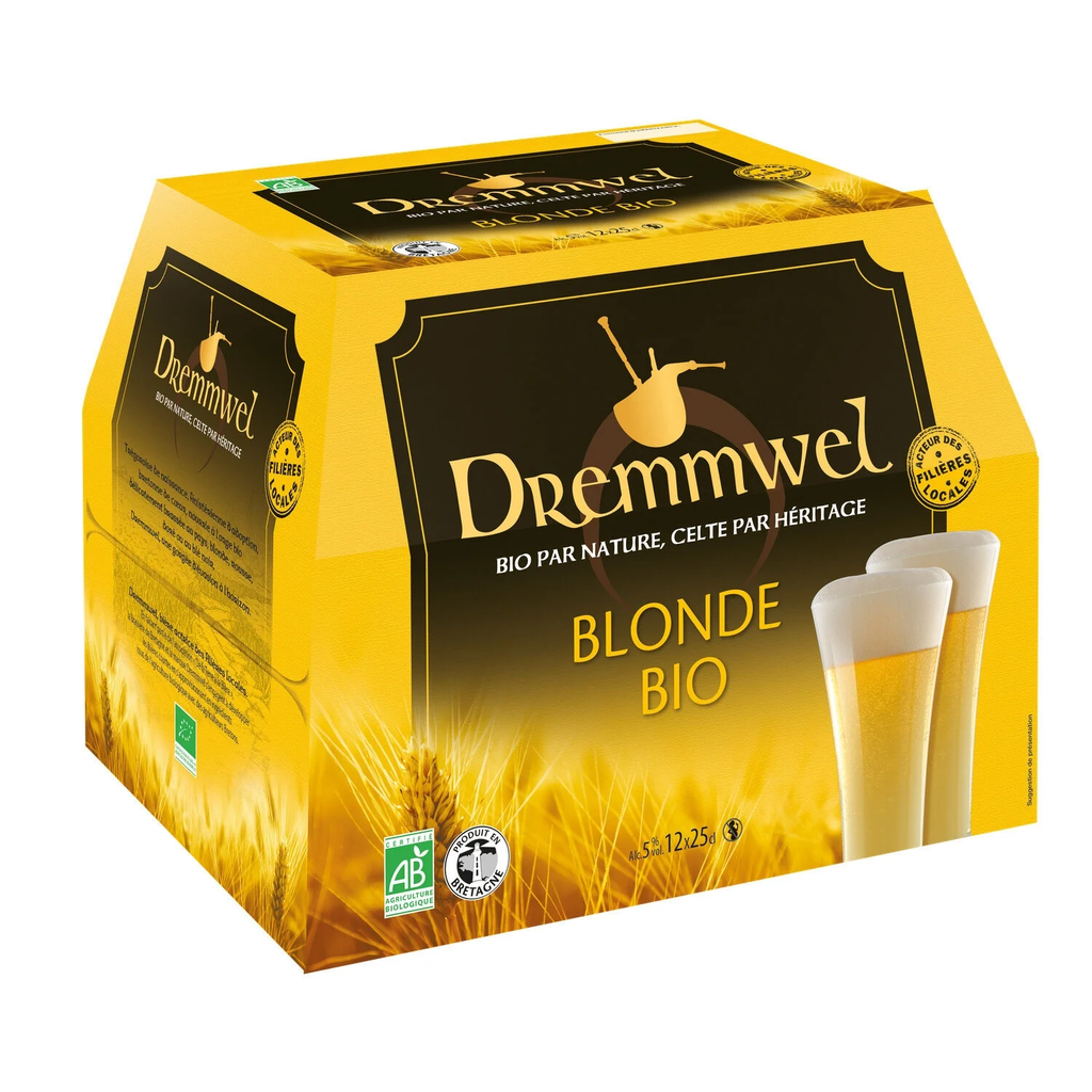 DREMMWEL Cerveza rubia bio 5° 12 x 25 cl