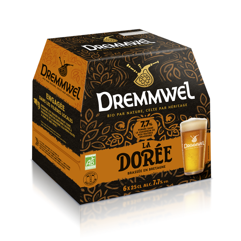 DREMMWEL Bière dorée bio 7,7° 6 x 25 cl