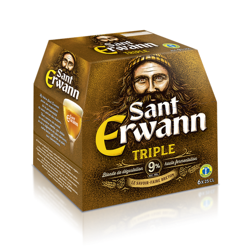 [3760010132364] SANT ERWANN Blonde Triple Beer 9% 6 x 25 cl