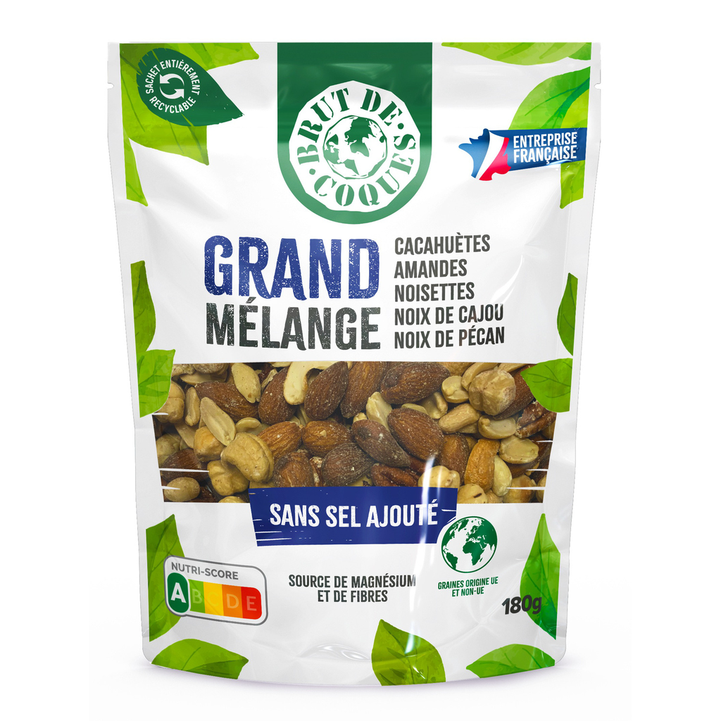 COQUE BRUT Grand Mélange No Added Salt 180 g