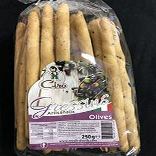 [3760014291593] CIRO Grissini biscoitos salgados com azeitonas 250 g