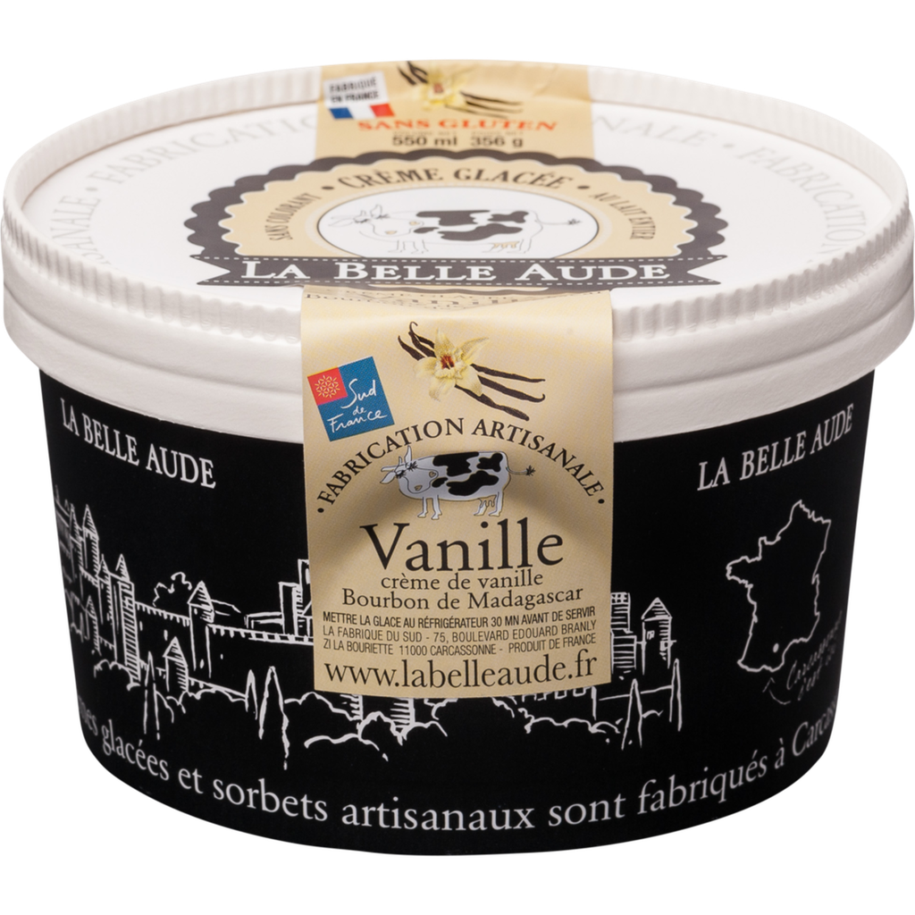 LA BELLE AUDE Crème glacée vanille Bourbon de Madagascar 356 g
