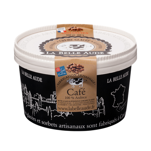 [3760015740038] LA BELLE AUDE Crème glacée au café 100% arabica 356 g