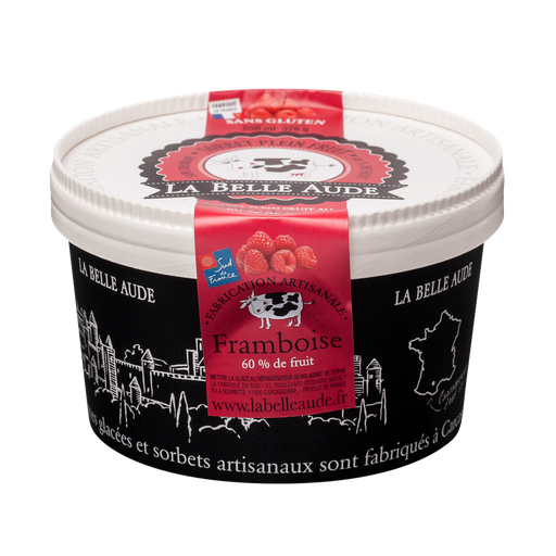 [3760015740137] LA BELLE AUDE Sorbete de frambuesa 378 g