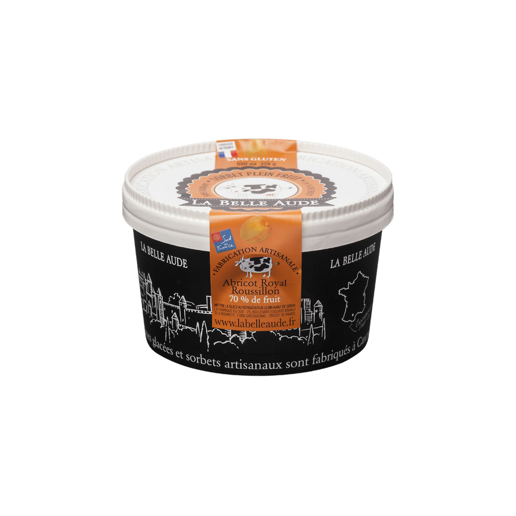 LA BELLE AUDE Sorbet à l'abricot royal du Roussillon 356 g