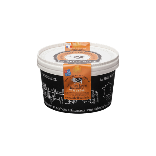 [3760015740151] LA BELLE AUDE Sorbet à l'abricot royal du Roussillon 356 g