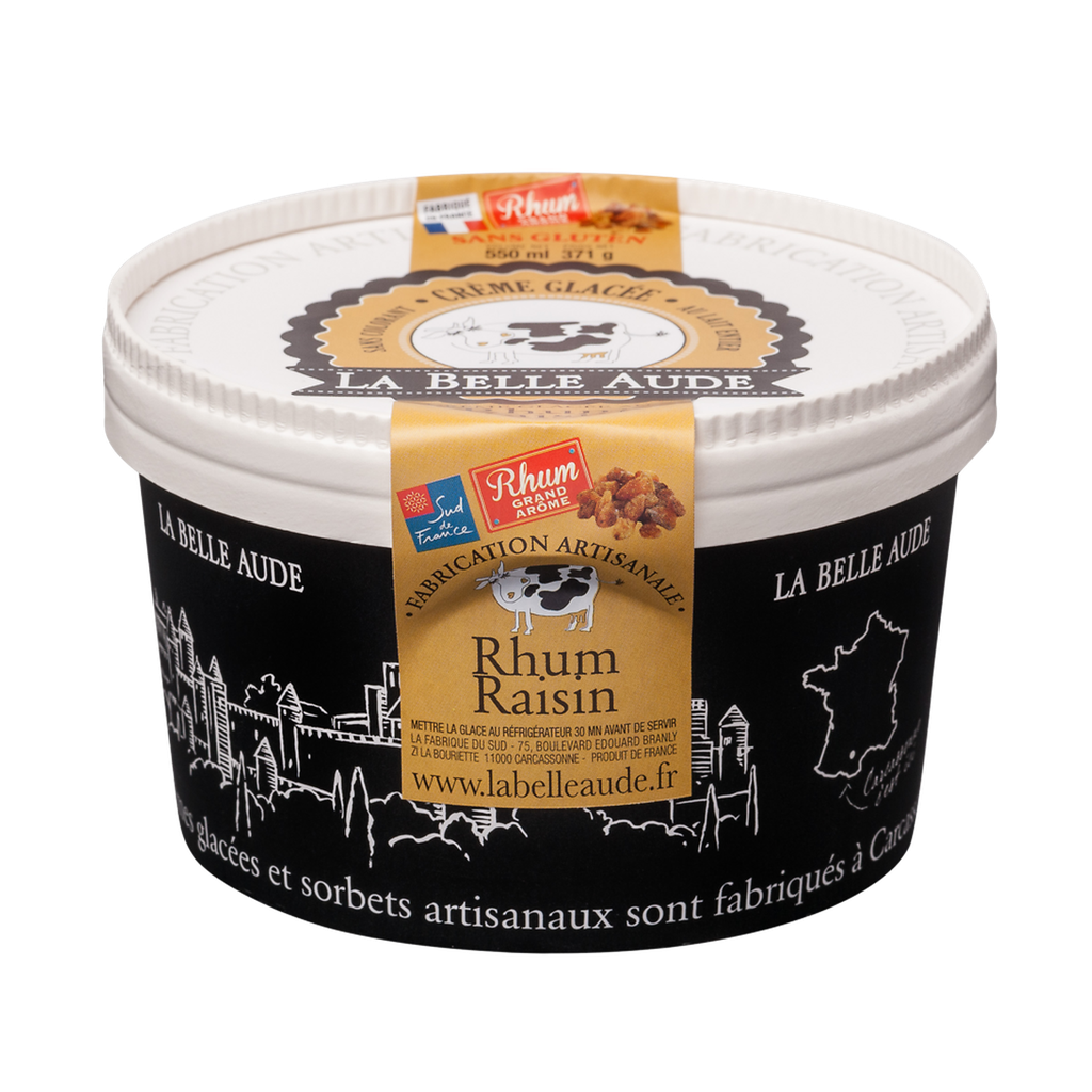 LA BELLE AUDE Helado de ron con pasas 356 g