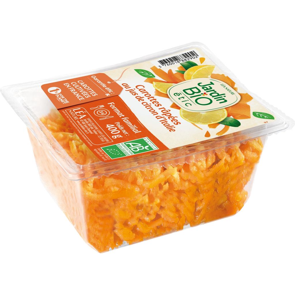 JARDIN BIO'LOGIQUE Grated Carrots with Lemon Juice 400 g