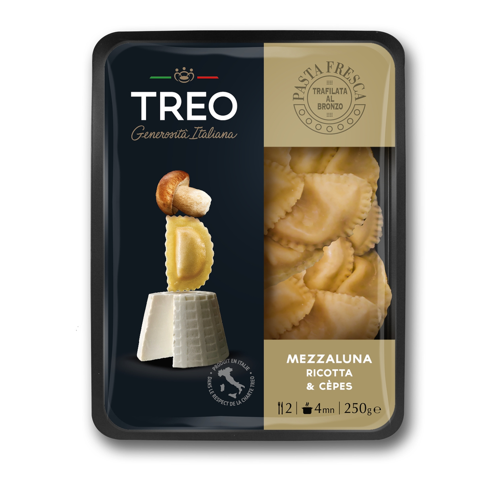 TREO Massa Fresca Ricotta E Cogumelos Porcini 250 g