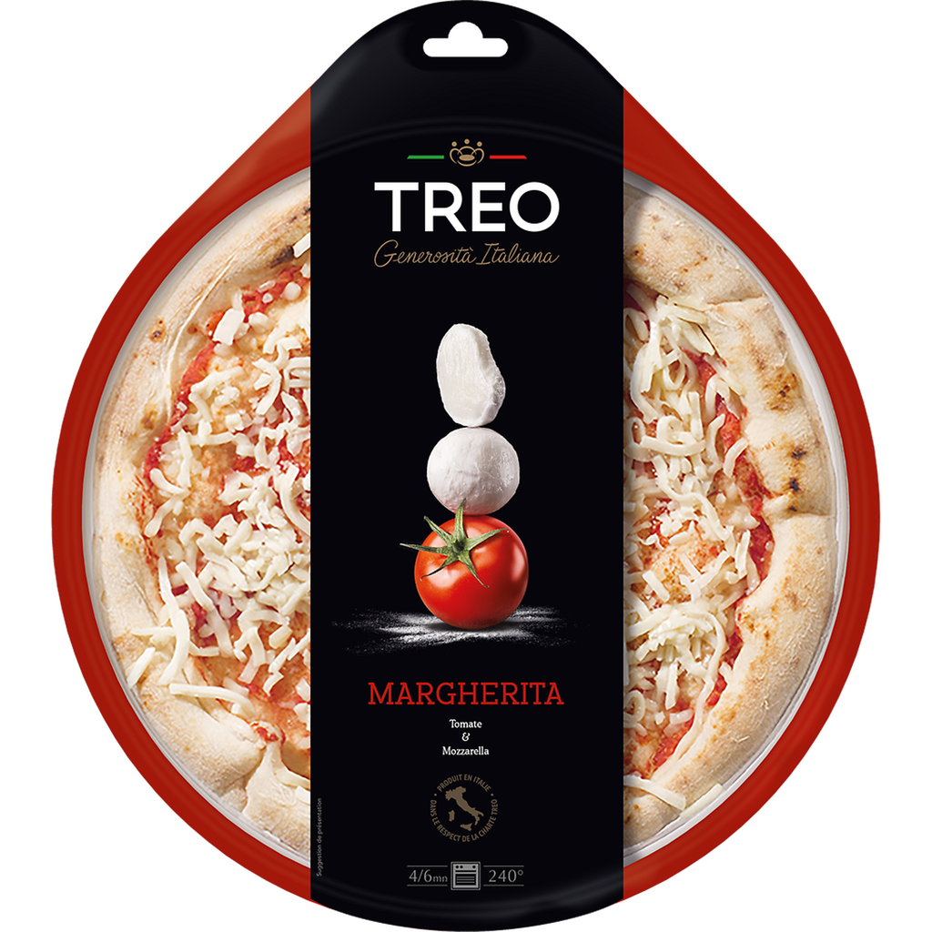 TREO Pizza Margherita tomato and mozzarella 380 g