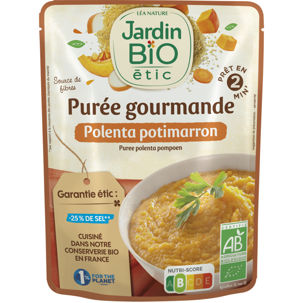 JARDIN BIO Puré de polenta e abóbora bio 250 g