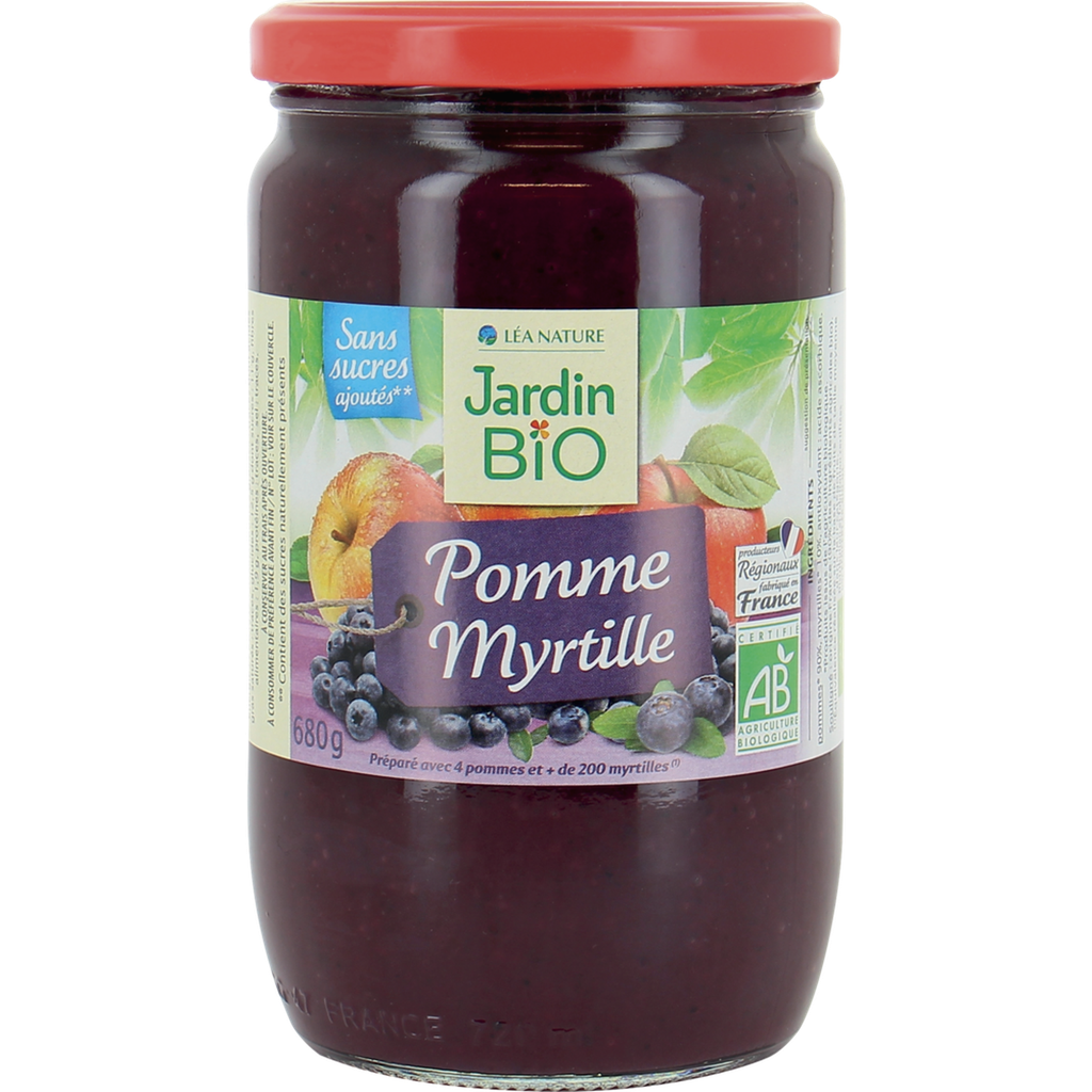 JARDIN BIO ETIC Apple Blueberry Dessert No Added Sugar 680 g