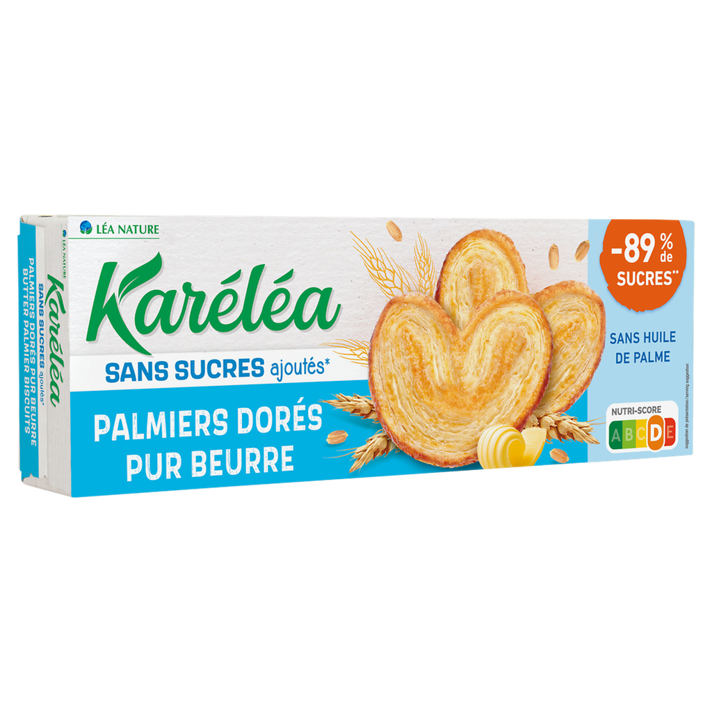 KARELEA Biscuits Palmiers Sans Sucres Ajoutés 100 g
