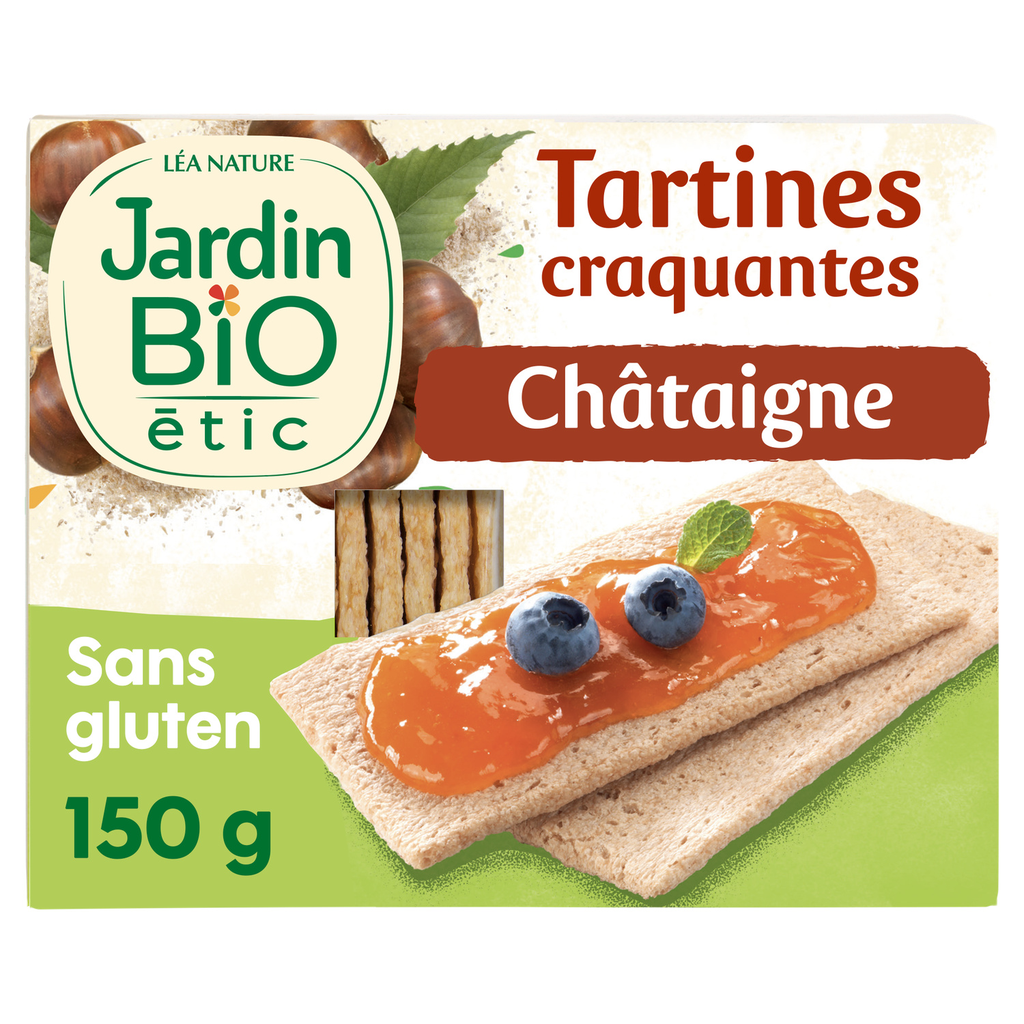 JARDIN BIO ETIC Tostadas de castanhas estaladiças sem glúten nem açúcares adicionados 150 g