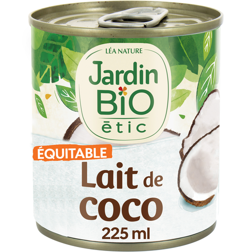 [3760020508401] JARDIN BIO ETIC Lait de coco BIO 225 ml