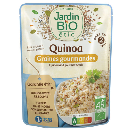 [3760020509040] JARDIN BIO ETIC Quinoa e sementes gourmet sem glúten express 220 g