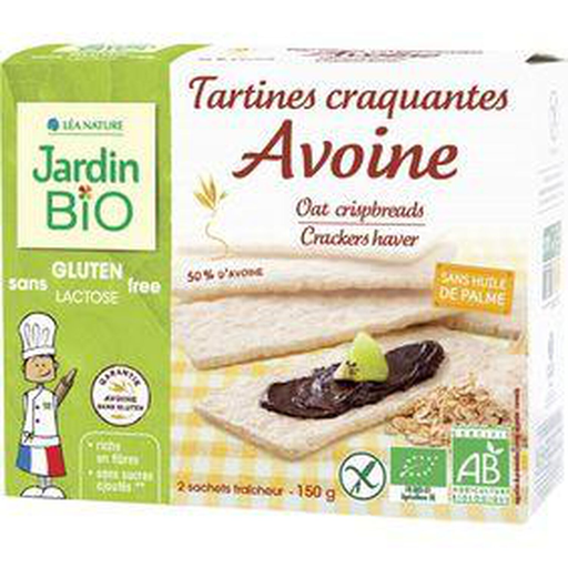 [3760020509521] JARDIN BIO ETIC Tostadas estaladiças de aveia Bio sem glúten 150 g