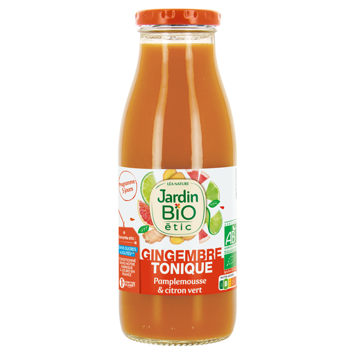[3760020509828] JARDIN BIO ETIC Ginger Tonic Drink Grapefruit & Lime 50 cl