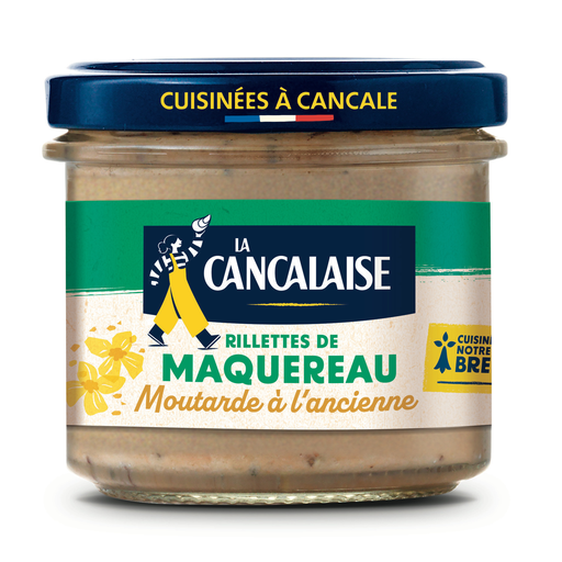 [3760023263987] LA CANCALAISE Mackerel rillettes with old-fashioned mustard 100 g