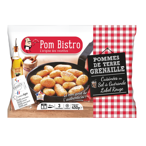 [3760032001891] POM BISTRO Patatas grenaille al aceite de oliva y sal de Guérande 450 g