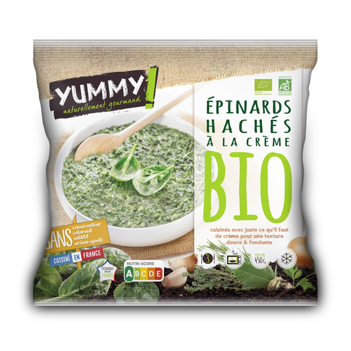 [3760032004762] YUMMY Organic Creamed Chopped Spinach 450 g