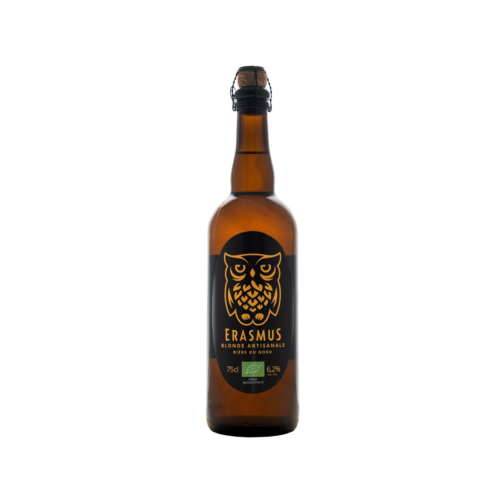 ERASMUS Cerveja Loura Francesa Bio garrafa