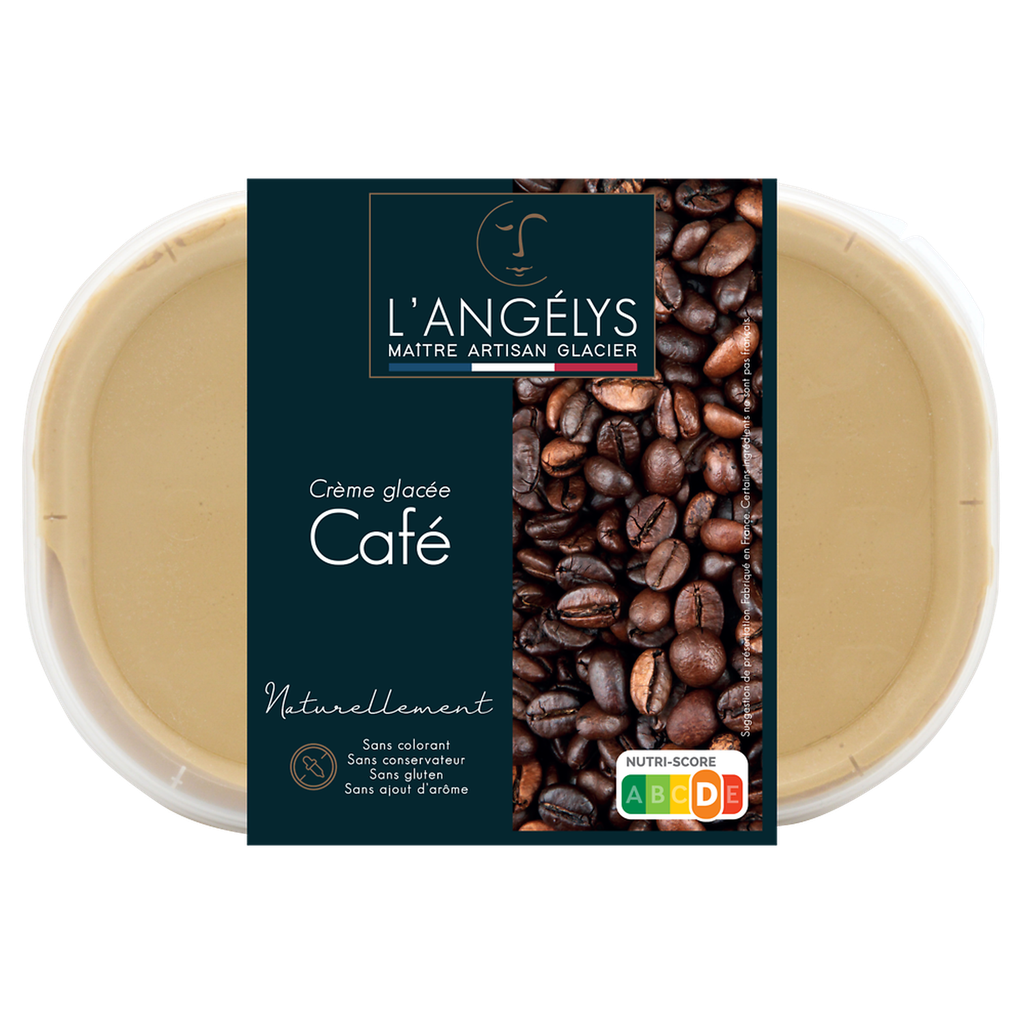 L'ANGELYS Crème glacée au café pur arabica 0.45 kg