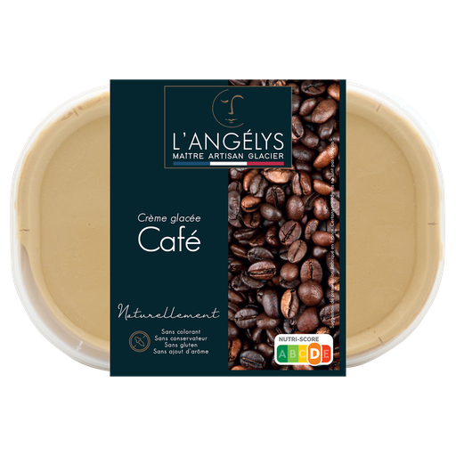 [3760039982018] L'ANGELYS Crème glacée au café pur arabica 0.45 kg