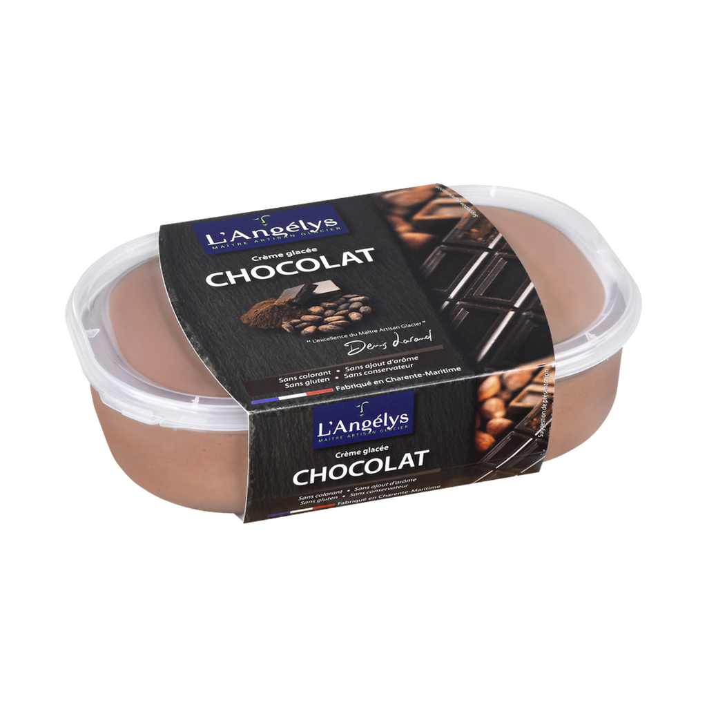 L'ANGELYS Crème glacée au chocolat noir 0.45 kg