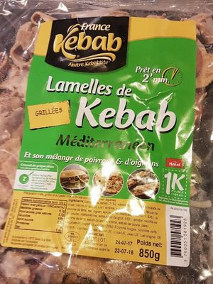 [3760051581923] FRANCE KEBAB Lamelles Méditerranéennes Légumes Grillés 850 g