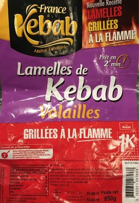 [3760051583668] FRANCE KEBAB Tiras de Frango Assadas 850 g