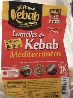 [3760051584863] FRANCE KEBAB Tiras de Kebab Asadas 700 g