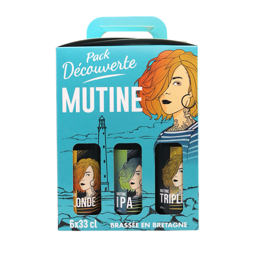 [3760056806304] BRASSERIE DES ABERS Coffret Cerveja Descoberta Mutine 6 x 33 cl