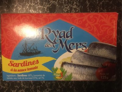 [3760059788713] RYAD DES MERS Sardinhas em molho de tomate 125 g