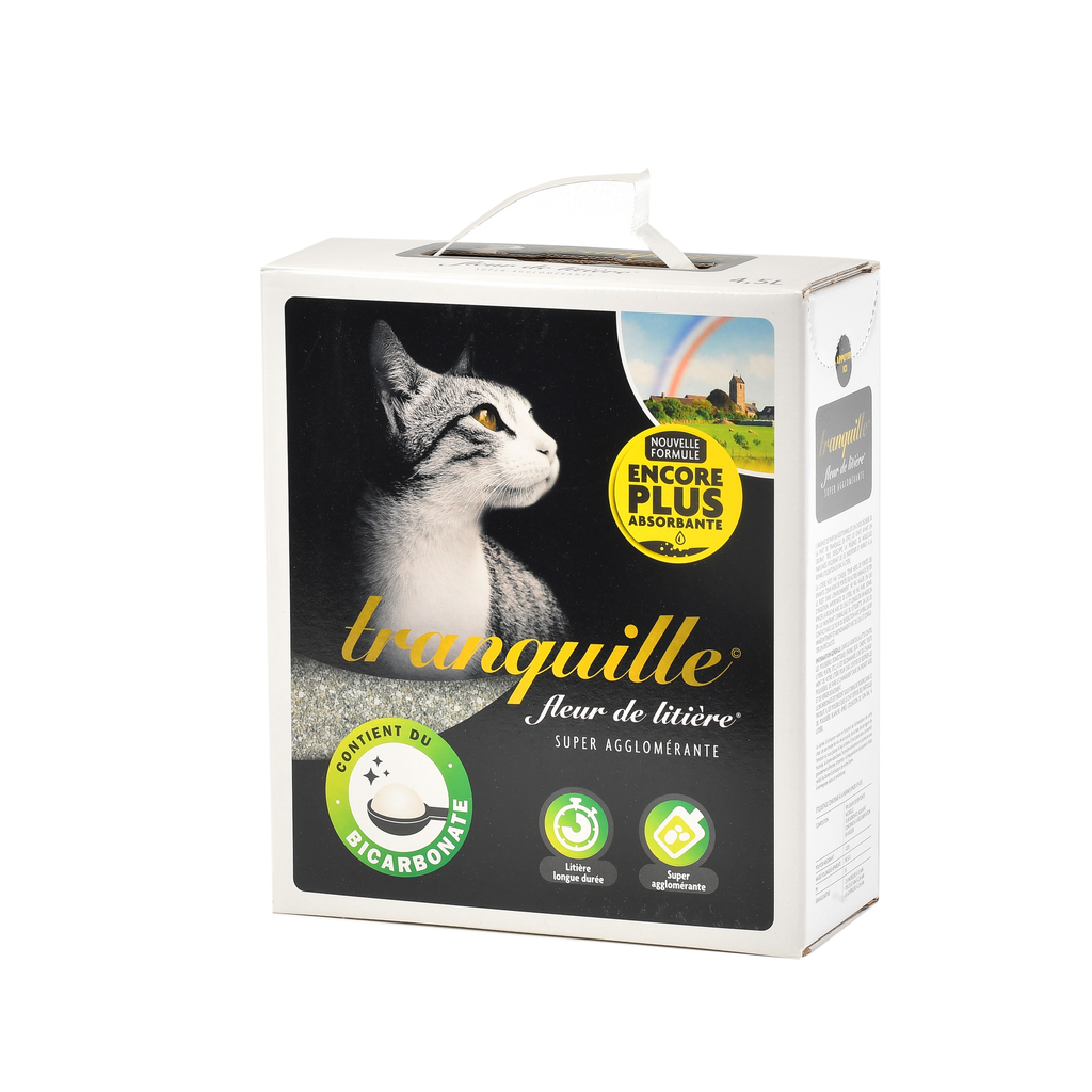 TRANQUILLE Areia para gatos super aglomerante Flor 4,5 kg