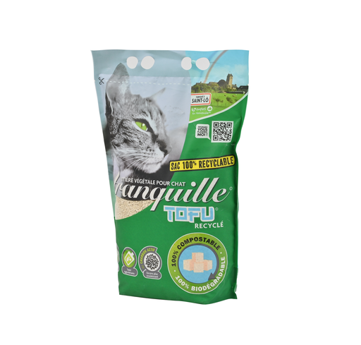 [3760060015624] TRANQUILLE Litière Végétale Agglomérante Anti-odeurs Tofu 4 L