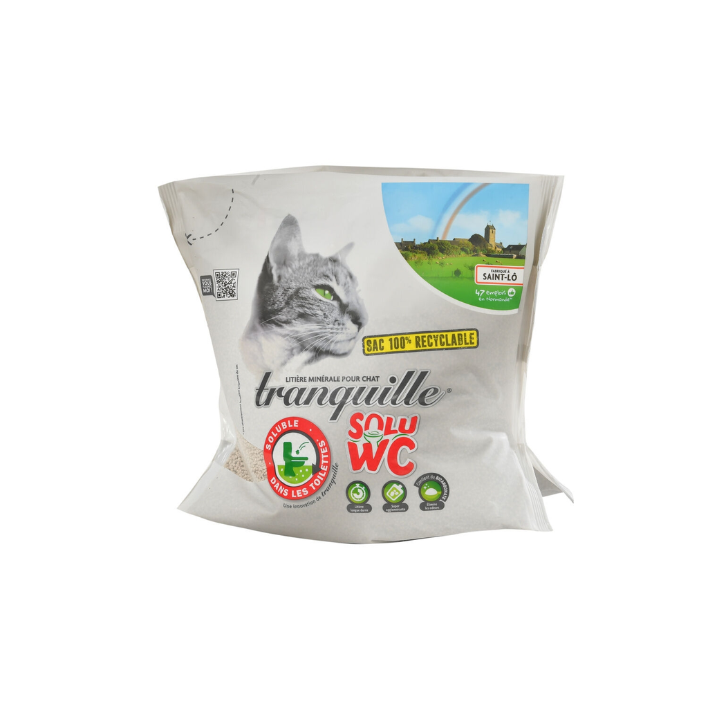 TRANQUILLE Arena para gatos mineral soluble wc 4,4 L