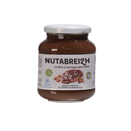 [3760074419586] NUTABREIZH Pâte à tartiner chocolat noisettes caramel beurre salé 380 g