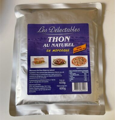 LES DELECTABLE Atum em pedaços ao natural 600 g