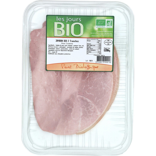 [3760077100016] CAPG Organic Cooked Ham with Rind 90 g