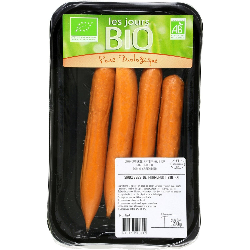 CAPG Salsichas bio de Frankfurt 200 g