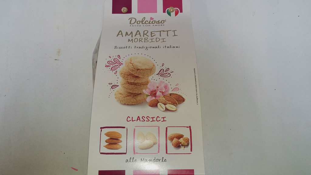 DOLCIOSO Amaretti morbidi Biscoitos tenros de amêndoa 250 g
