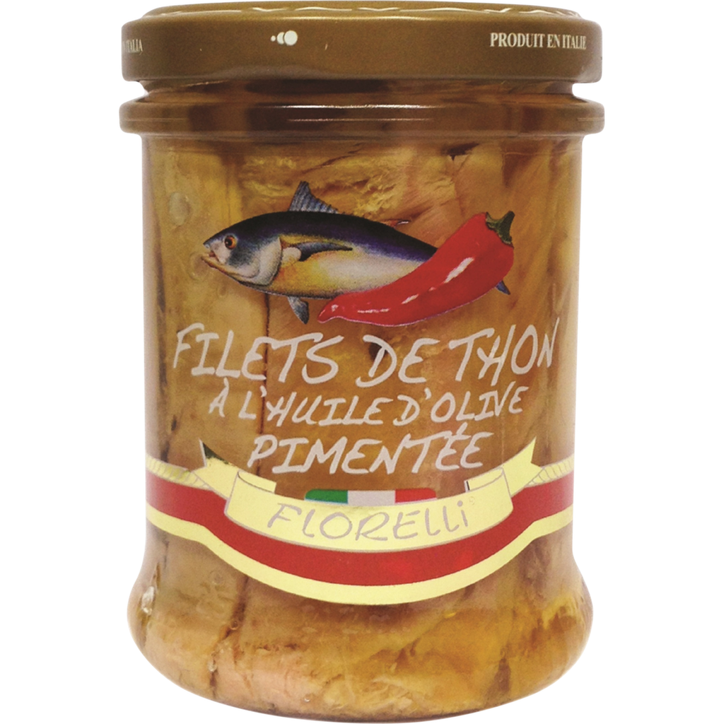 FLORELLI Filetes de atum em azeite e malagueta 140 g