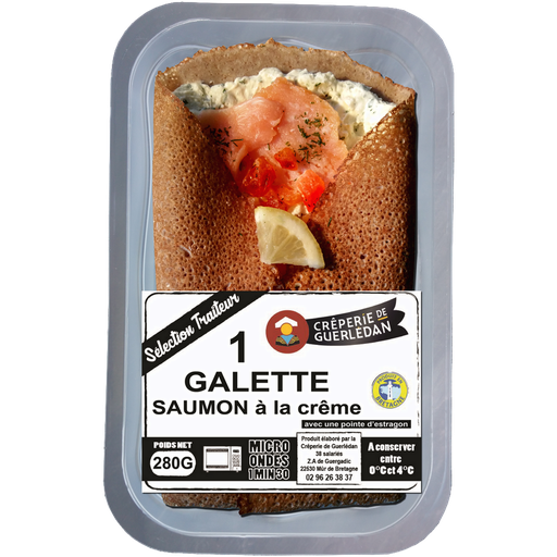 [3760080260615] CREPERIE DE GUERLEDAN Salmon and cream galette 280 g